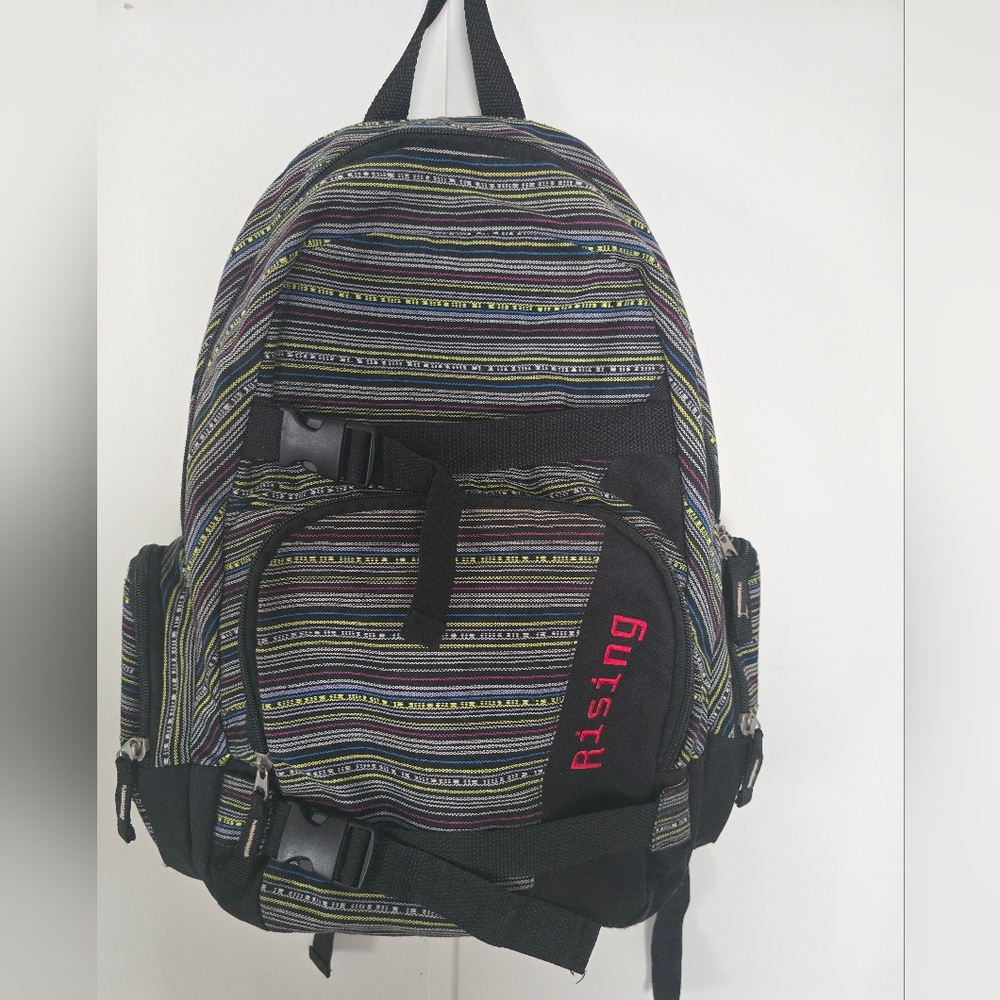 ⭐️Rising International Black Backpack with Geometric Pattern